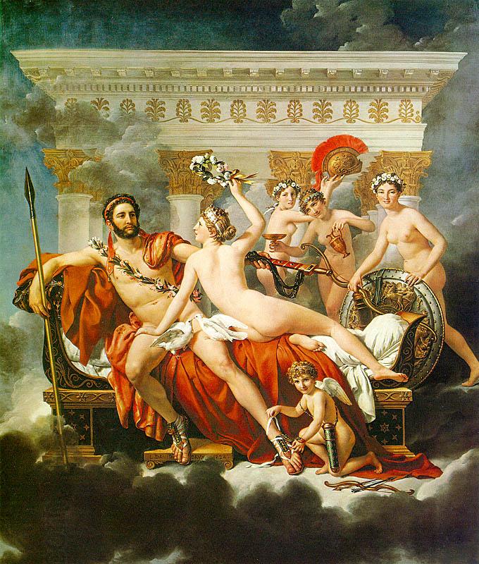 Jacques-Louis  David Mars Disarmed by Venus and the Three Graces China oil painting art